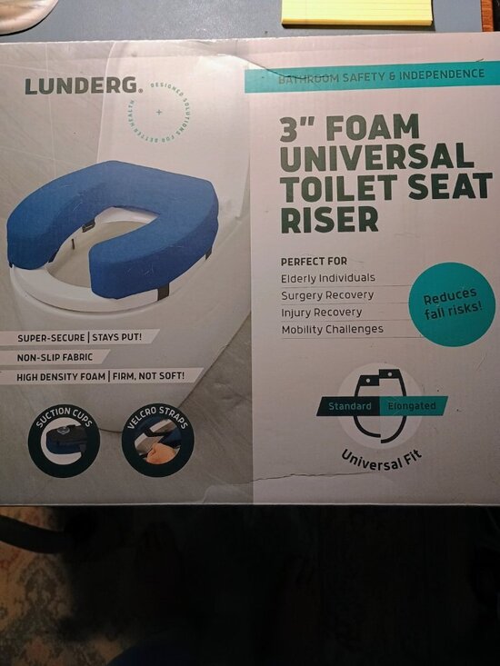Lunderg Foam Toilet Seat Riser - Picture 1 of 2
